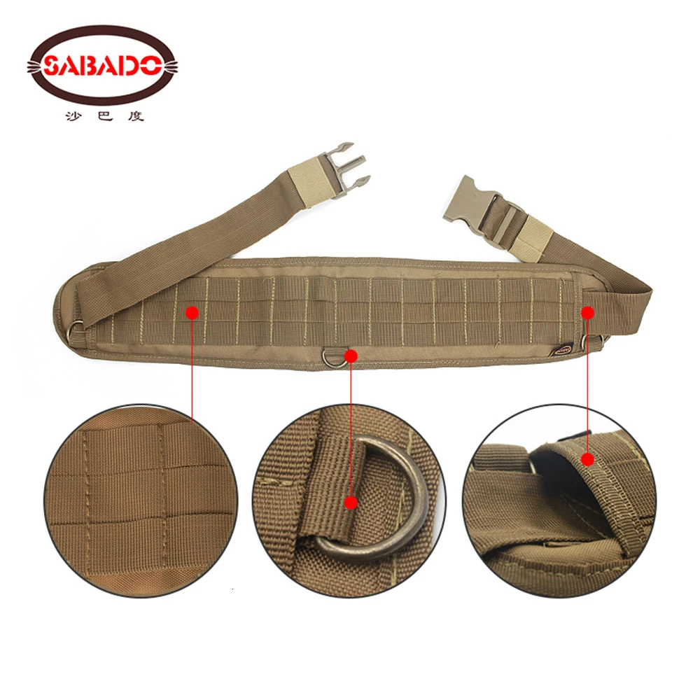 Cinturón táctico MOLLE de combate, faja con cierre, equipo CS para juego de guerra, accesorios universales de nailon Airsoft para caza - imagen 5