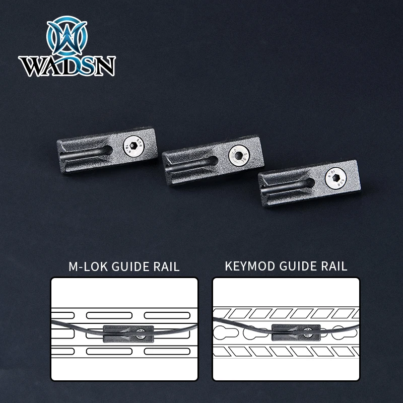 WADSN interruptor remoto de presión de guía de Cable, sistema Mlok Keymod, linterna láser, gestión de cables, accesorios de armas de metal airsoft - imagen 4