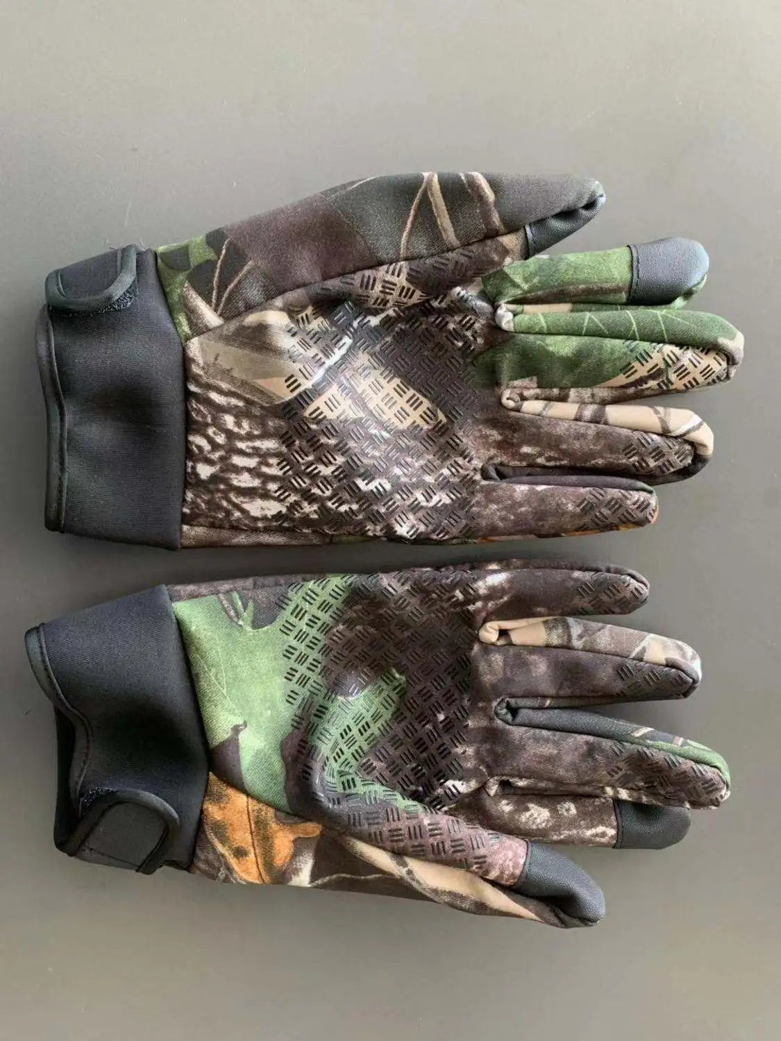 Camo biónico, además de terciopelo cálido guantes de las mujeres de los hombres de otoño e invierno térmica al aire libre antideslizante en caza táctico guantes dedo completo - imagen 3