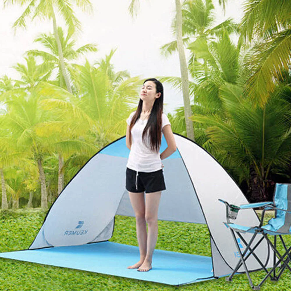 Tienda de campaña automática para la playa, refugio con protección UV para acampar, toldo para sombra solar, viaje, turismo, XA195A - imagen 4