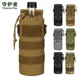 Bolsa pequeña para botella de agua Guardian para exteriores, funda plegable para botella de agua de 600ml, riñonera, bolsa táctica para taza de agua, cartera para botella de agua