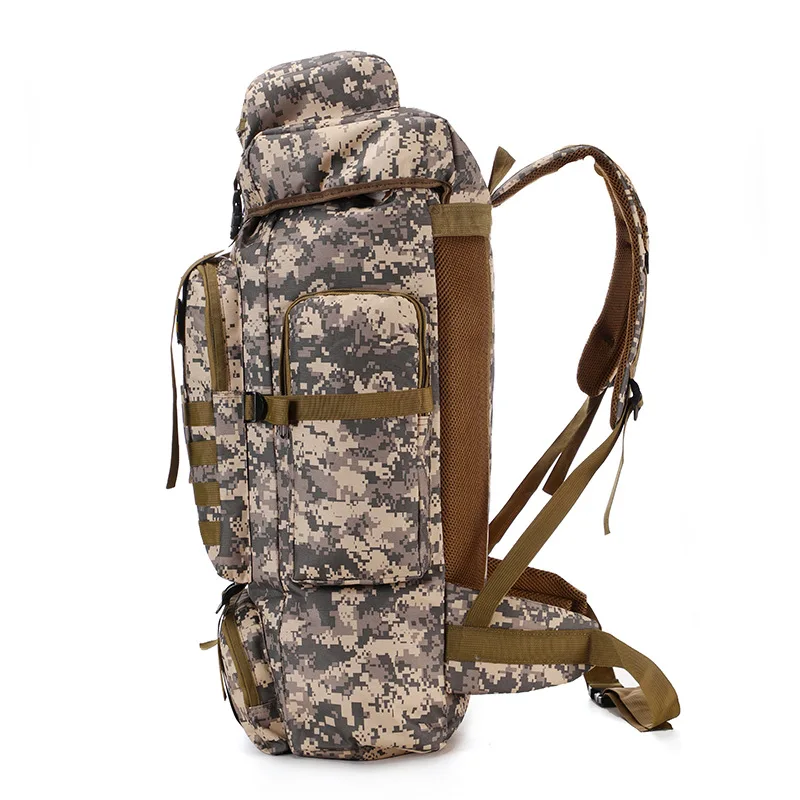 Mochila táctica militar de 80L para hombre, bolsa de viaje para deportes al aire libre, Molle, caza, Camping, senderismo - imagen 5