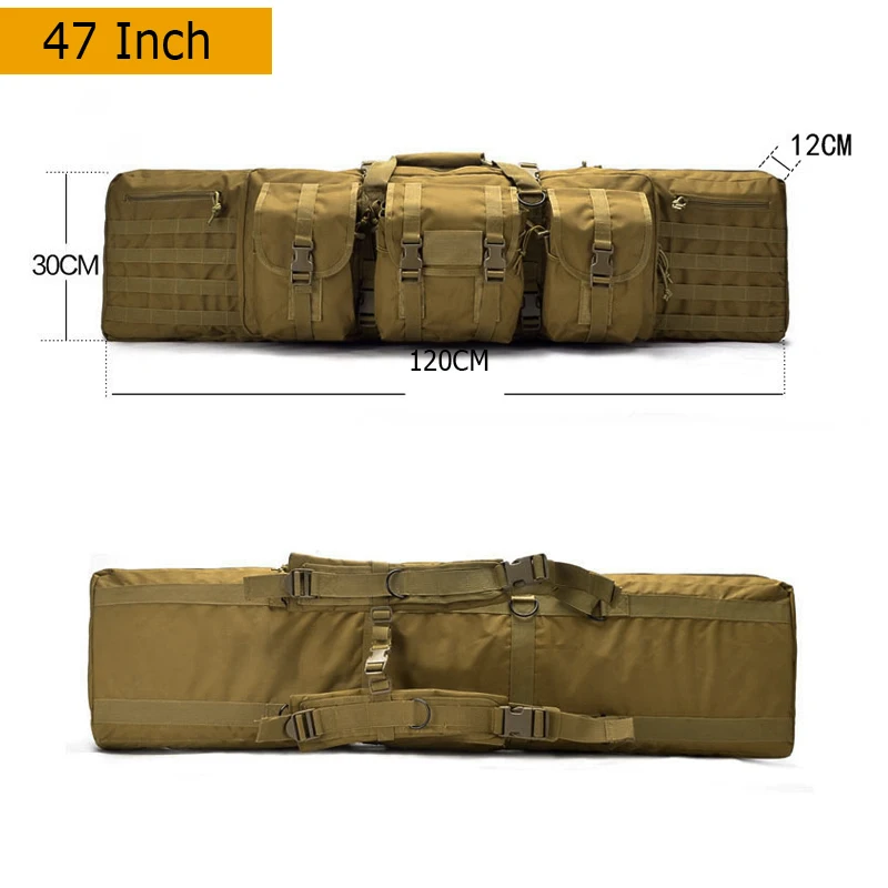 Bolsa para Rifle de 47 pulgadas, funda para pistola, mochila doble para Rifles, bolsa de transporte para M4a1 AR15, paquete de protección para tiro al aire libre, accesorios de caza