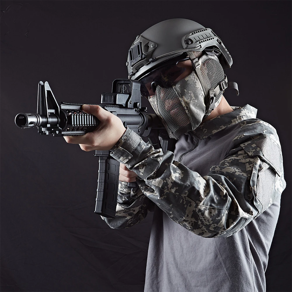 Máscara airsoft metal mesh protección orejas paintball táctica - imagen 4