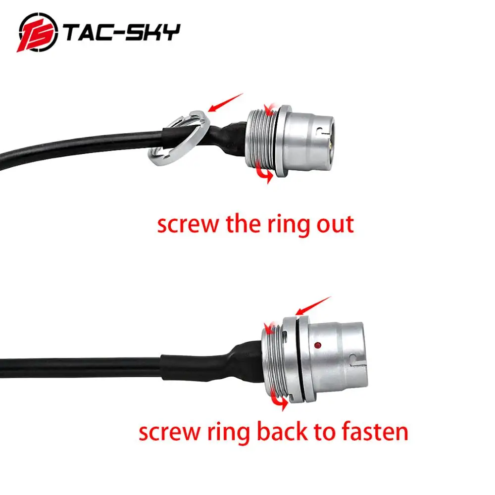 TAC-SKY AN/PRC 148 152 152A walkie-talkie conector DIY U 283 U-283/U enchufe de 6 pines a adaptador de enchufe Kenwood - imagen 5