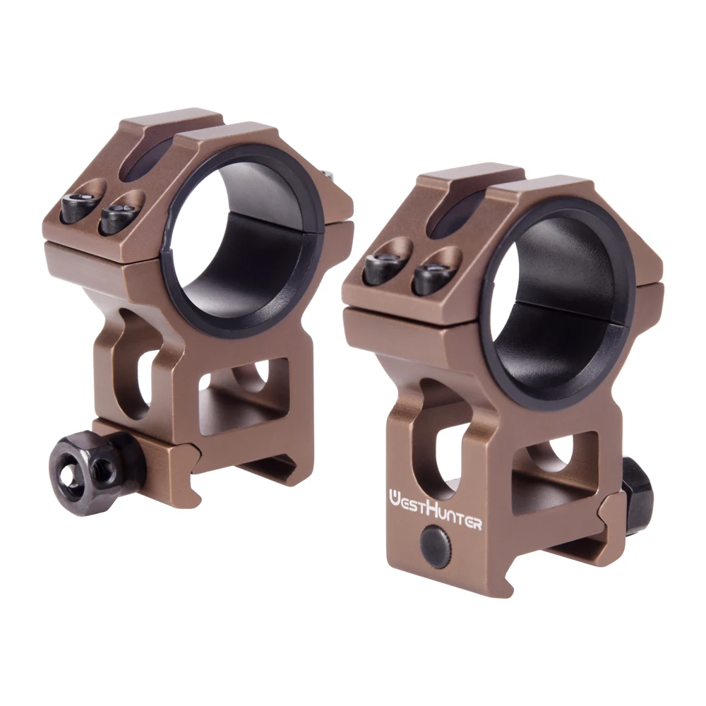 WESTHUNTER-anillos de caza Picatinny de alto perfil, 20MM, 30MM/25,4 MM de diámetro Monturas de Base de tiro de mira de Rifle de doble anillo - imagen 4