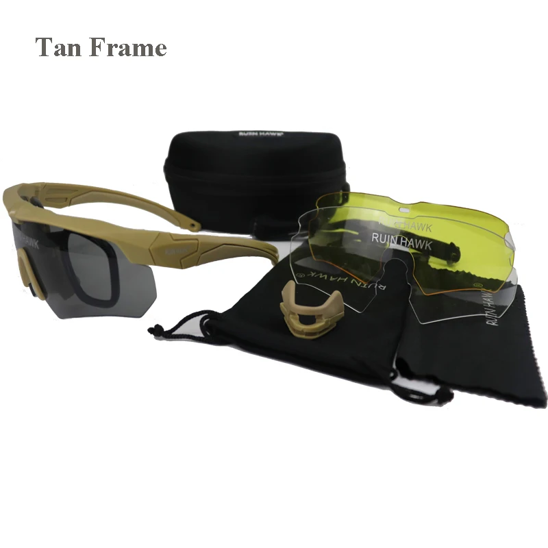 Gafas de sol protectoras para exteriores, lentes de trabajo para bicicleta de montaña, para deportes al aire libre, de combate militar - imagen 5