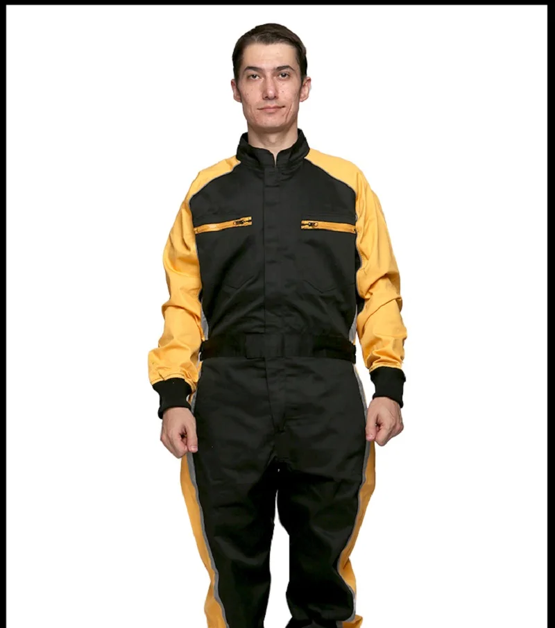Mono de algodón uniforme de trabajo resistente al desgaste general a prueba de polvo taller de reparación traje de soldadura mecánica Racer rescate antiestático - imagen 3