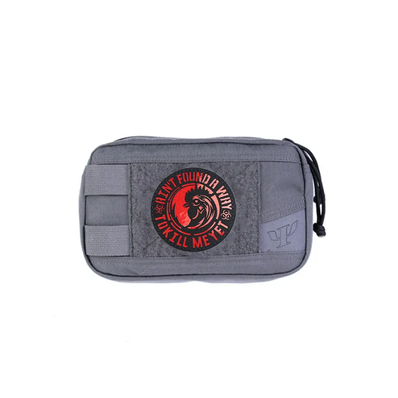 Parche reflectante del zodiaco, insignias tácticas de nailon de gallo heroico rojo para sombrero, ropa, mochila decorativa - imagen 5