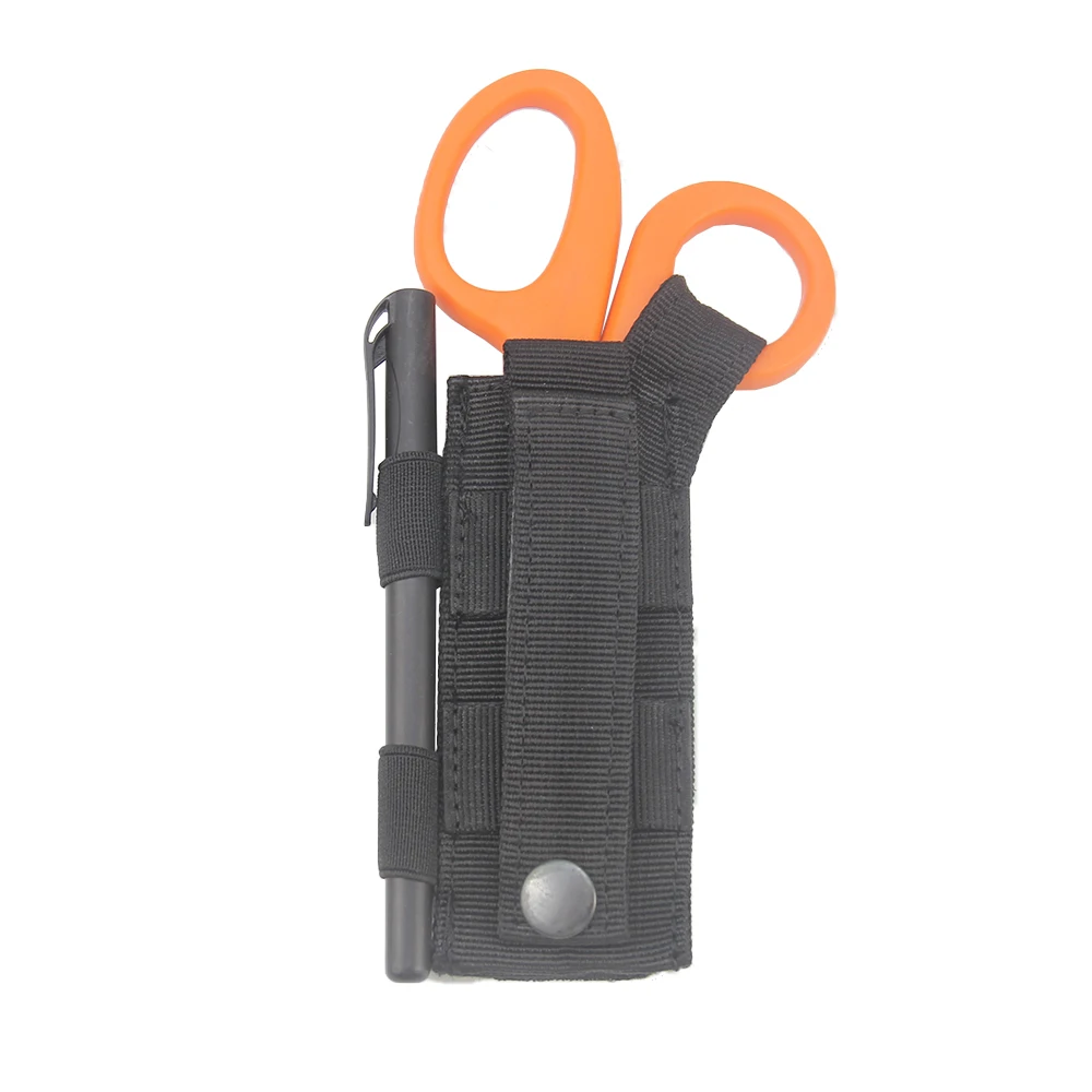 Funda de tijera médica táctica EMT, herramientas EDC para exteriores, bolsa MOLLE, linterna, cuchillo, funda, bolsa de caza deportiva - imagen 2
