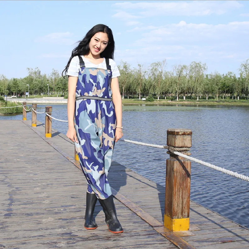 EU37-45-ropa de pesca antidesgaste, impermeable, con botas, para exteriores, caza, lavado de coches