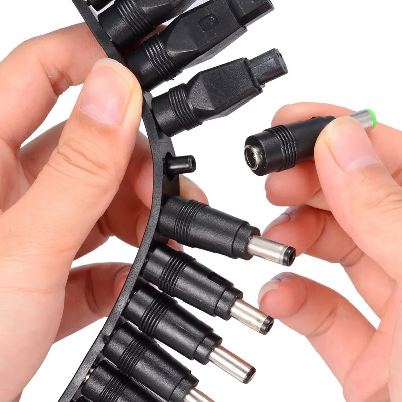 Adaptador de corriente Universal de 5,5mm x 2,1mm, kit de conectores de puntas para Lenovo Thinkpad, juegos de fuente de alimentación de ordenador portátil, enchufes de clavija, 34 Uds./8 Uds. - imagen 5