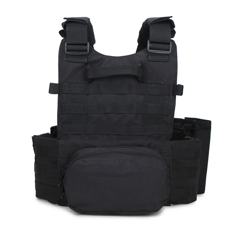 Chaleco táctico de nailon 6094 para exteriores, chaleco de combate Molle CS de camuflaje, equipo de protección para caza y tiro con pistola de aire - imagen 5