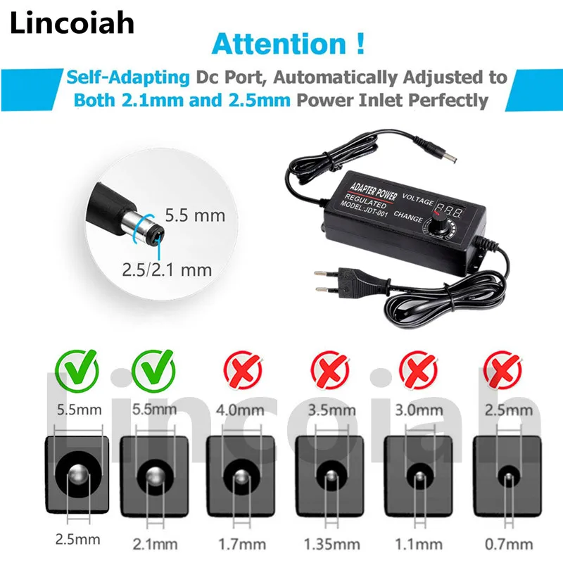 Adaptador Universal para pantalla de visualización, fuente de alimentación regulada, CA a CC, 3V, 5V, 6V, 9V, 12V, 15V, 18V, 24 V - imagen 2