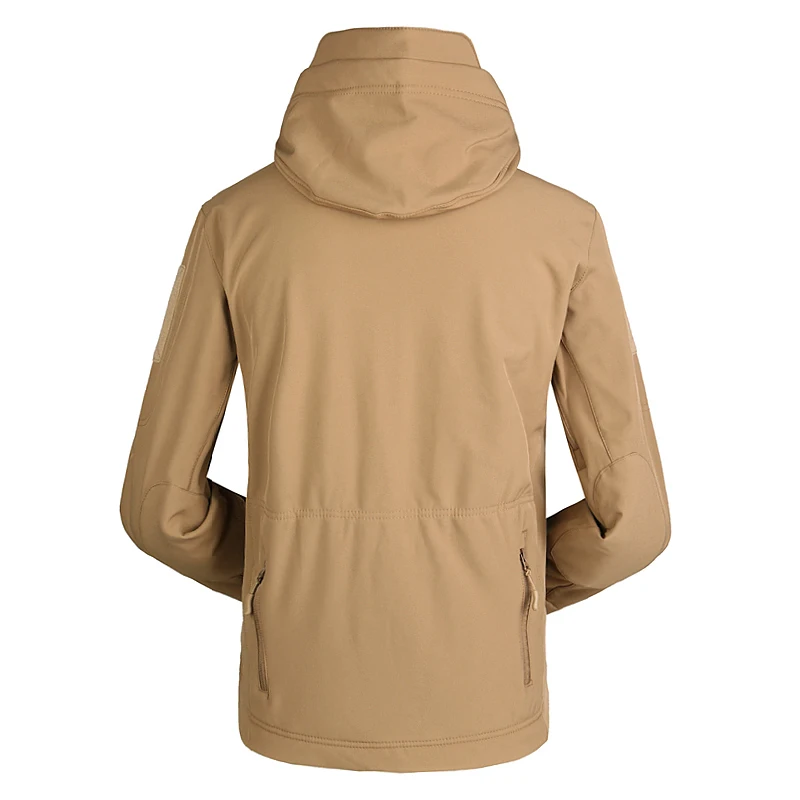 Chaqueta táctica militar para hombre, cortavientos térmico de camuflaje, impermeable, con capucha, para deportes al aire libre - imagen 3