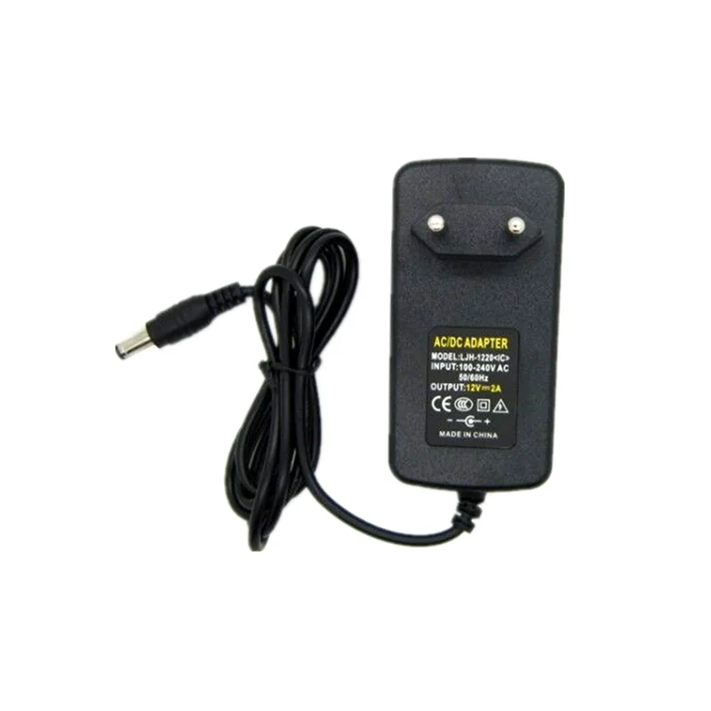 Cable de 2 M y 2 metros, adaptador de corriente de 12 v, 6,5 pies, 12 V, 2a, 2000Ma, cargador para tira LED, cámara CCTV, enchufe europeo y estadounidense - imagen 2