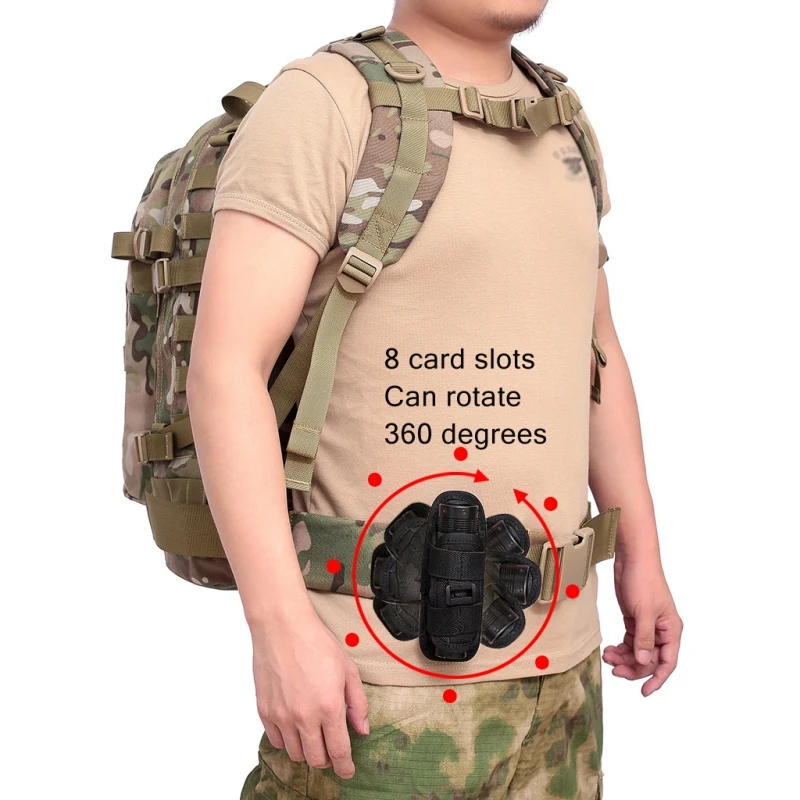 Funda táctica para linterna giratoria de 360 grados, funda para cinturón, cubierta para linterna, accesorios de iluminación para caza, Kits de supervivencia - imagen 5