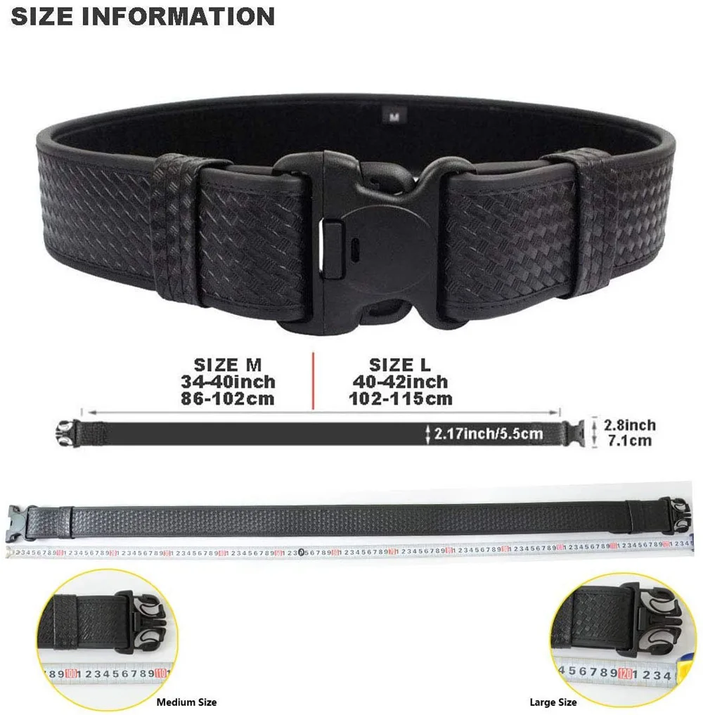 Kit de cinturón de servicio 8 en 1, kit de cinturón de servicio con bolsas, funda de esposas, bolsa de Radio, bolsa de guante, soporte de luz, soporte de bastón - imagen 3