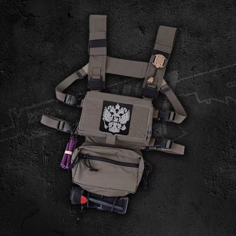 Parches de nailon reflectantes del Rey del cielo ruso, doble cabeza, águila, mensaje de Dios, apliques de insignias adornadas - imagen 5