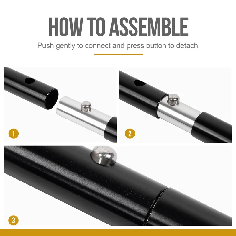 OneTigris-postes de tienda de campaña de repuesto, juego de poste de lona para acampar al aire libre, soporte de tienda de aleación de aluminio 7075, tamaño ajustable de 125cm y 160cm - imagen 3