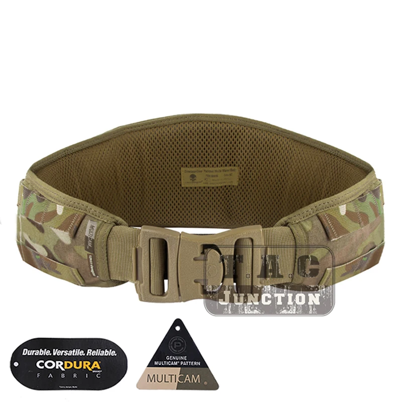 Emerson-cinturón táctico acolchado con sistema MOLLE, cinturón de camuflaje multifunción para combate de caza, Airsoft - imagen 4