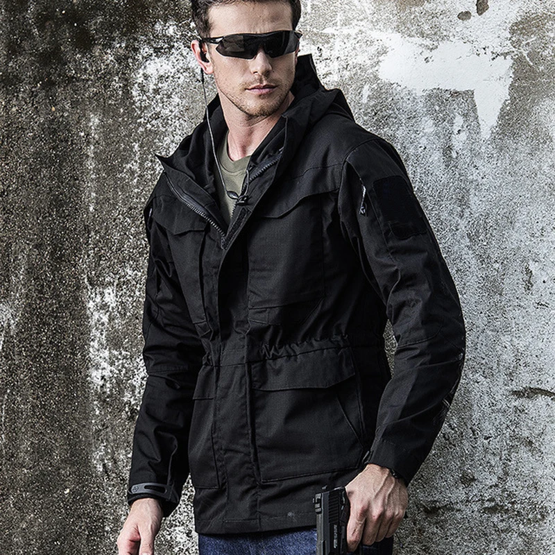 Chaqueta táctica militar impermeable para hombre, cortavientos con capucha para pesca, senderismo y exteriores - imagen 3