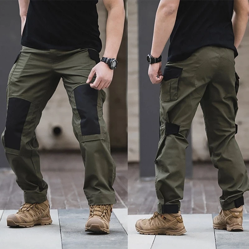 Pantalones militares tácticos para hombre, pantalón verde militar de combate con múltiples bolsillos, gris, para senderismo, Paintball, Airsoft, trabajo al aire libre - imagen 3