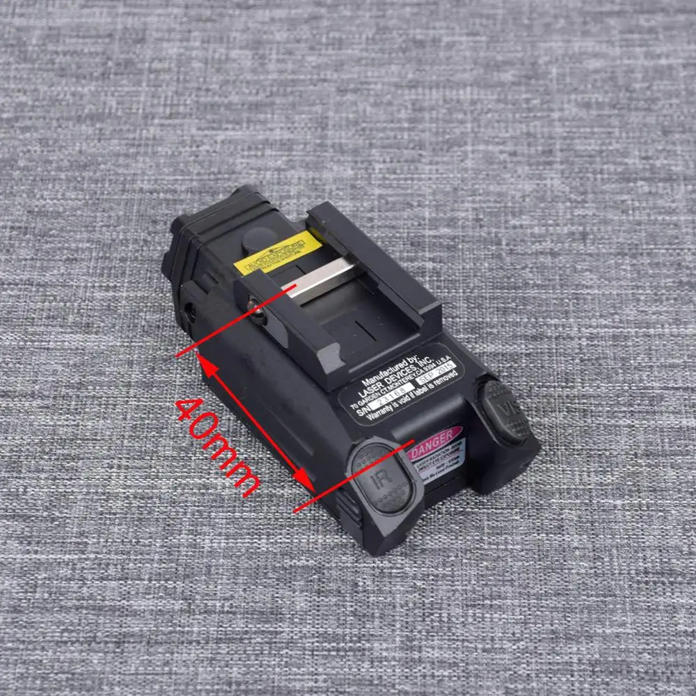 DBAL-PL táctica láser IR, luz estroboscópica para arma, linterna LED Tac con iluminador láser rojo NV para riel de 20mm - imagen 2