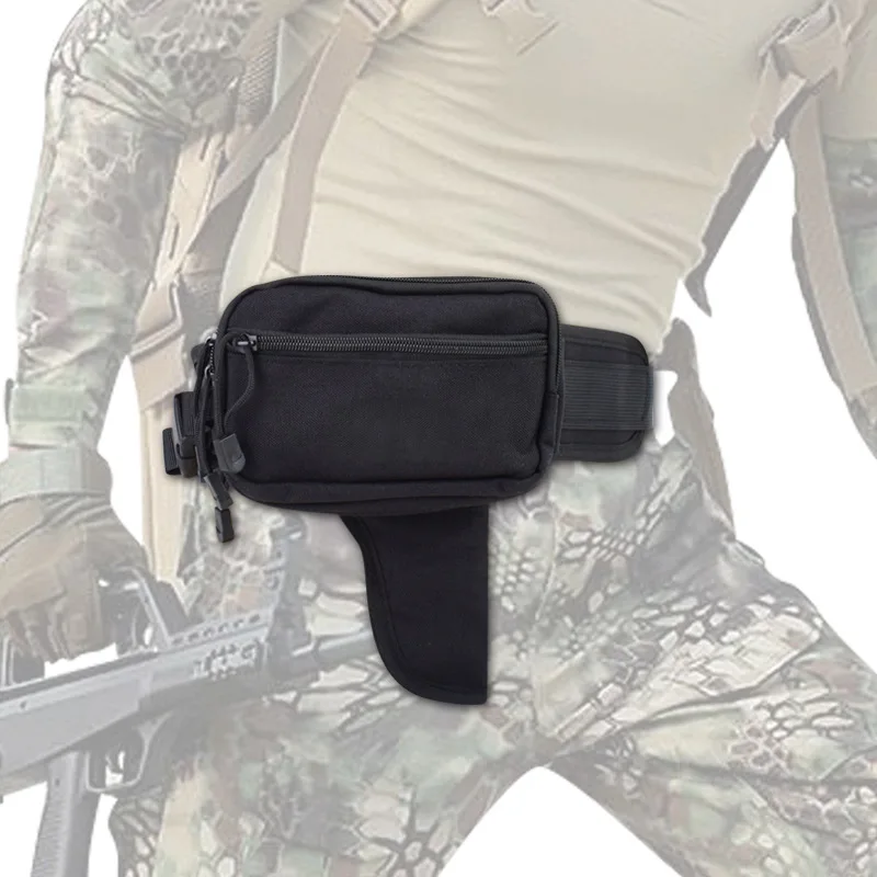Funda de pistola táctica de transporte oculto, paquete de cintura de cinturón, bolsa de soporte de pistola de herramientas EDC de caza, Glock 17, 19, 23 - imagen 2