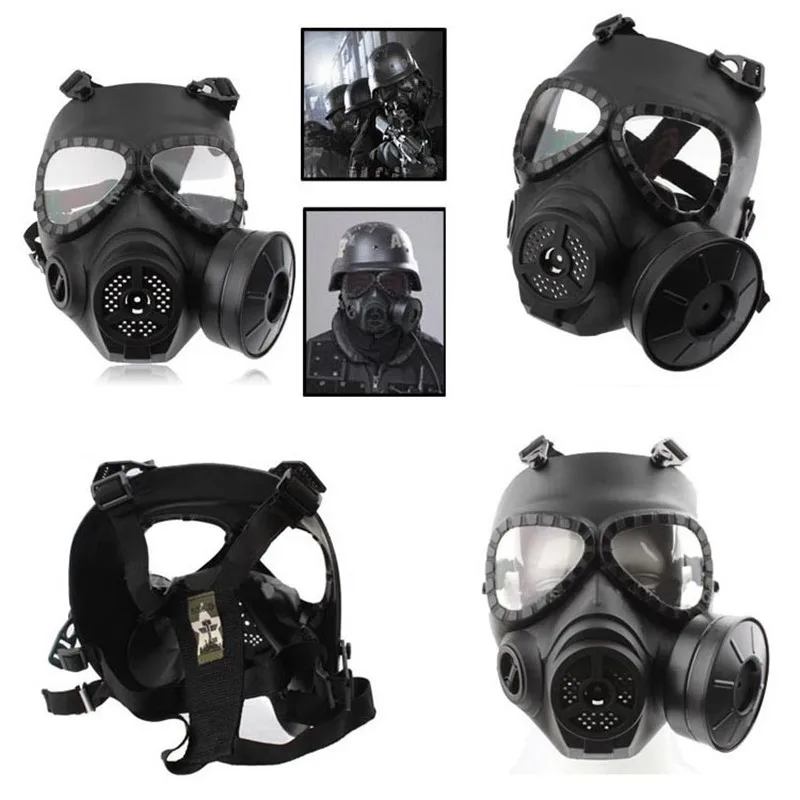 Máscara de Gas de cara completa táctica de calavera tóxica con ventilador CS Wargame, equipo de protección para Paintball, caza, Airsoft, M04 - imagen 2