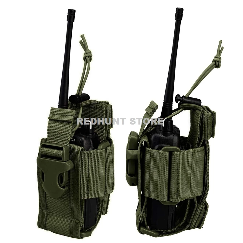 Bolsa de soporte de Radio táctica ajustable Molle, funda de Radio bidireccional, bolsa de nailon para trabajo al aire libre, estuche de almacenamiento para walkie-talkiebag - imagen 4