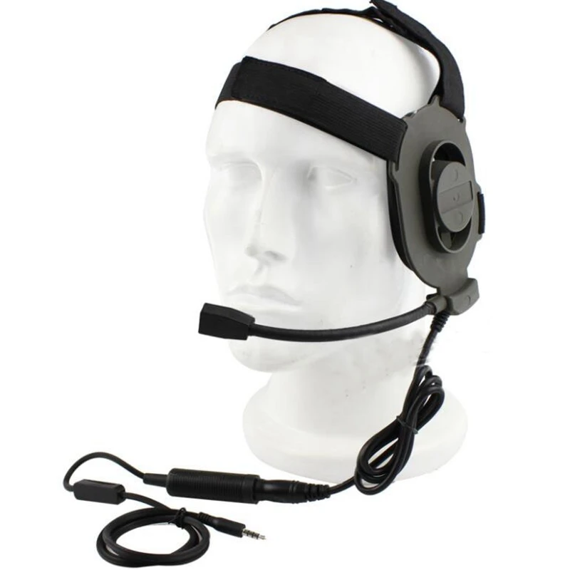 Accesorios para casco de caza PTT U94/TCI/MINI adaptador de auriculares tácticos, adaptador militar de 2 pines, enchufe de 7,0mm, empuje para hablar para Kenwood - imagen 2