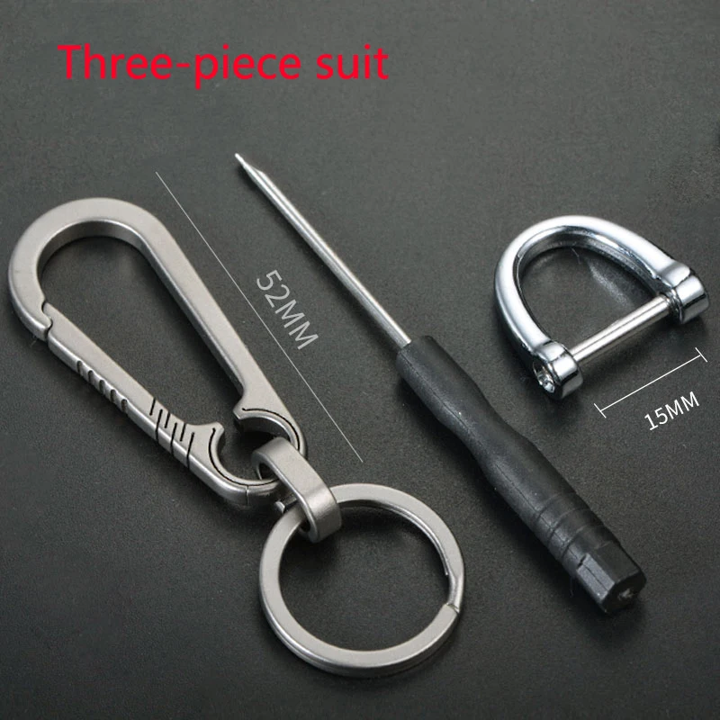 LLavero de coche de aleación de titanio para hombre, llavero colgante de cintura, personalidad, simplicidad creativa - imagen 4