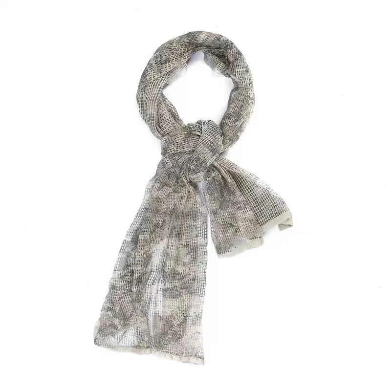 Bufanda de cuello de malla con estampado de Color para exteriores, pañuelo de cara de francotirador KeffIyeh, velo Shemagh, envoltura de cabeza para acampar al aire libre y caza - imagen 5