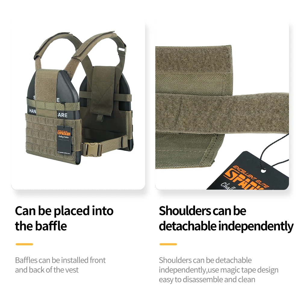 Chaleco Táctico ELITE SPANKER - Sistema de portador de placa