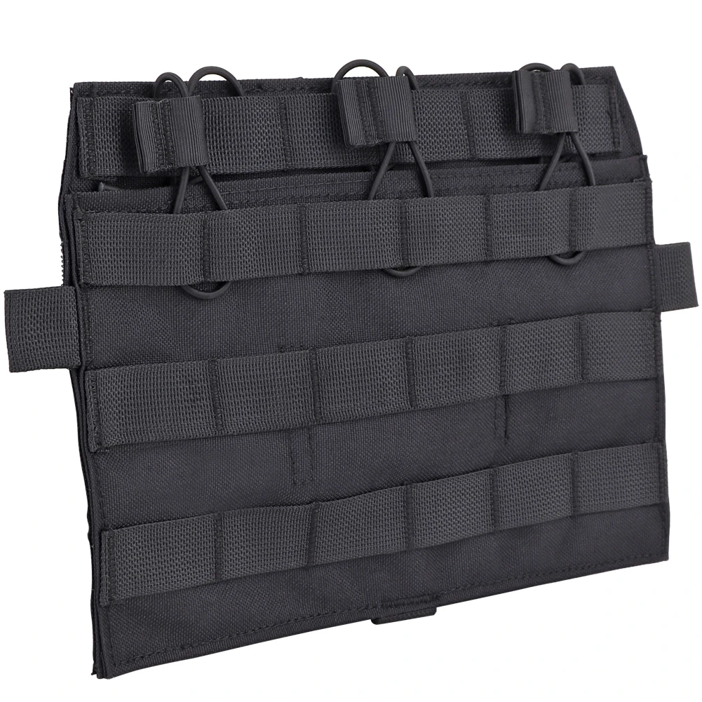 Placa frontal táctica desmontable, bolsa Triple para revistas, Panel MOLLE 5,56 M4 para chaleco AVS JPC, accesorios de caza Airsoft de nailon - imagen 3