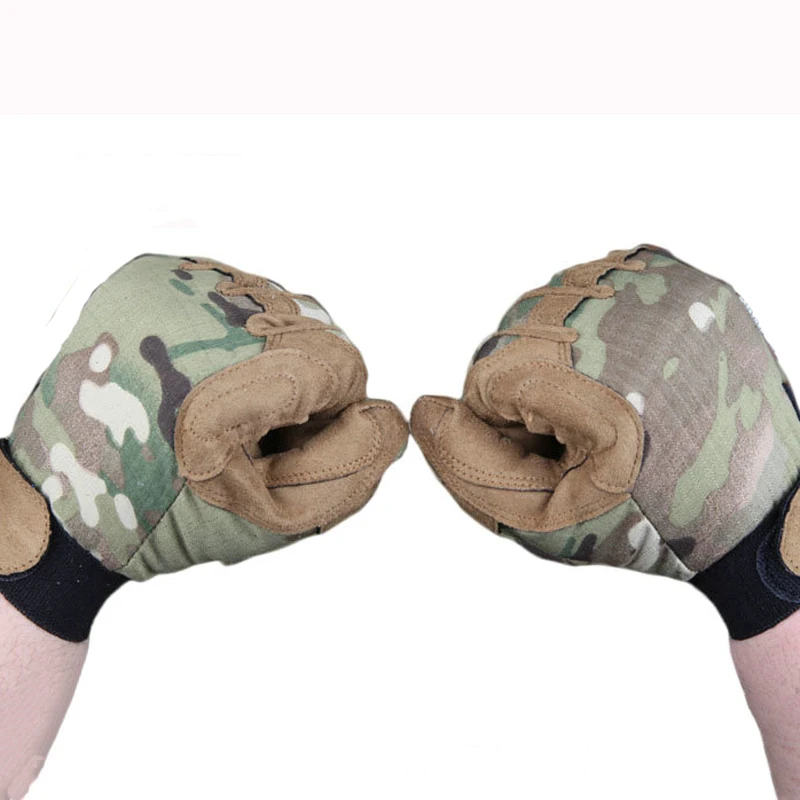 FMA nuevos guantes de caza, tiro y escalada, guantes tácticos ligeros de camuflaje Airsoft Wargame EM5368 Multicam - imagen 2