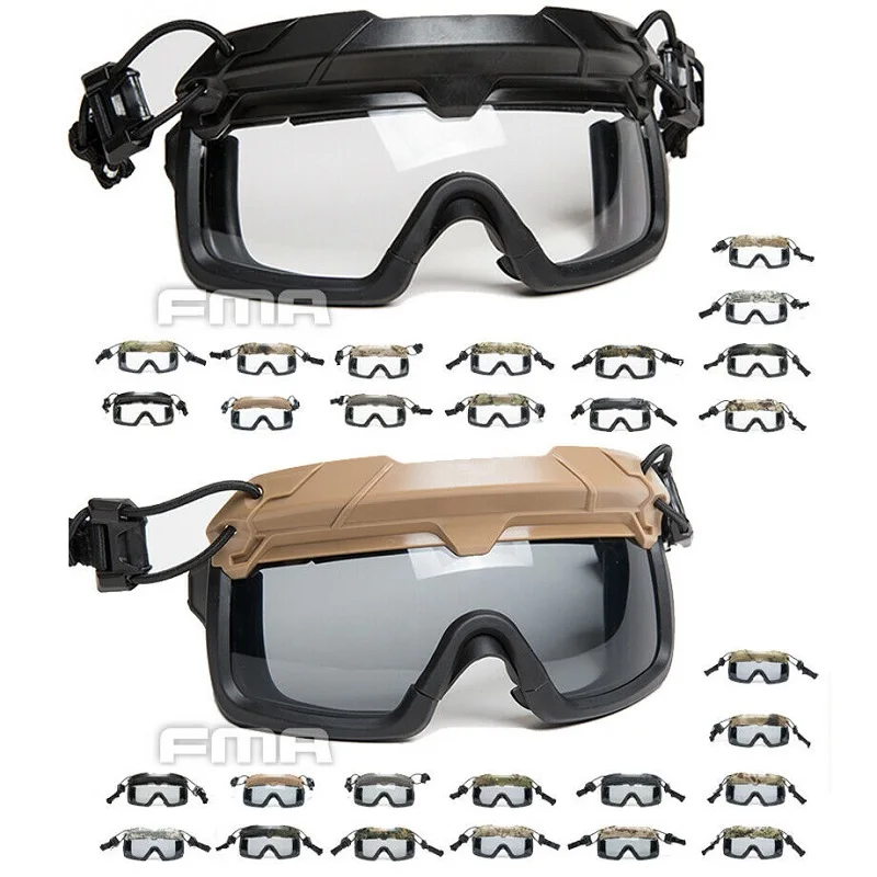 FMA Gafas antidisturbios tácticas divididas para casco ARC antiniebla - imagen 3