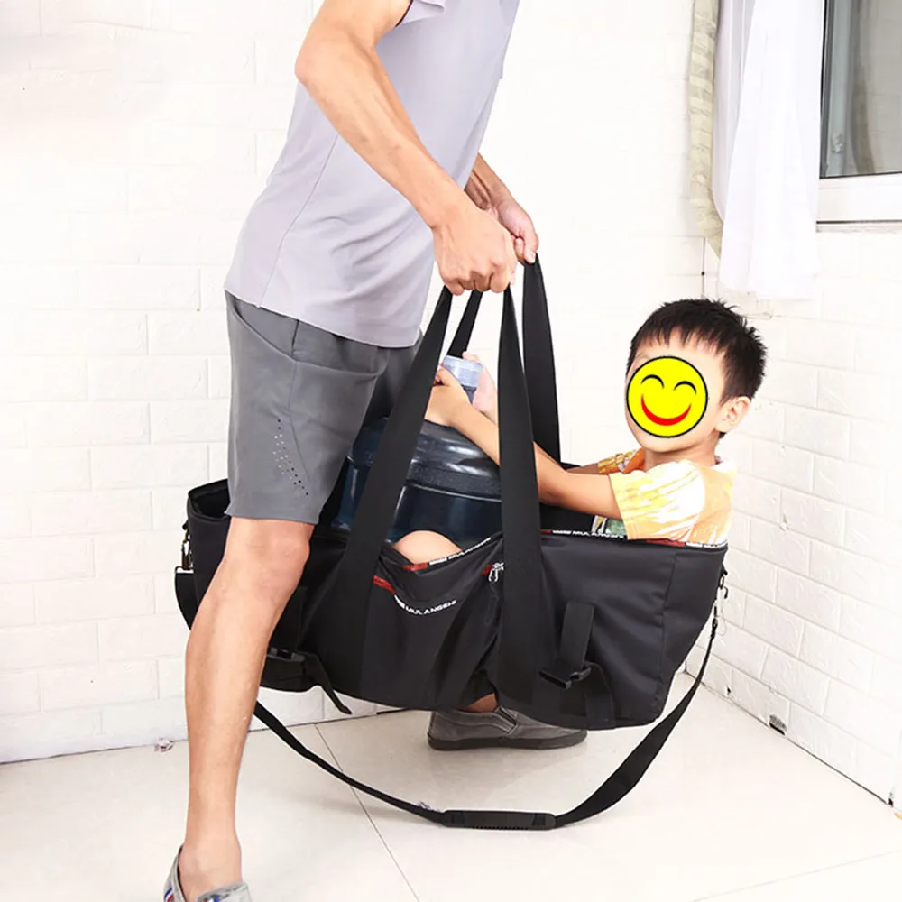 Bolsa de viaje para acampar al aire libre para hombre y mujer, mochila grande de nailon impermeable para senderismo, bolso de viaje, bolsa de almacenamiento X5A - imagen 4