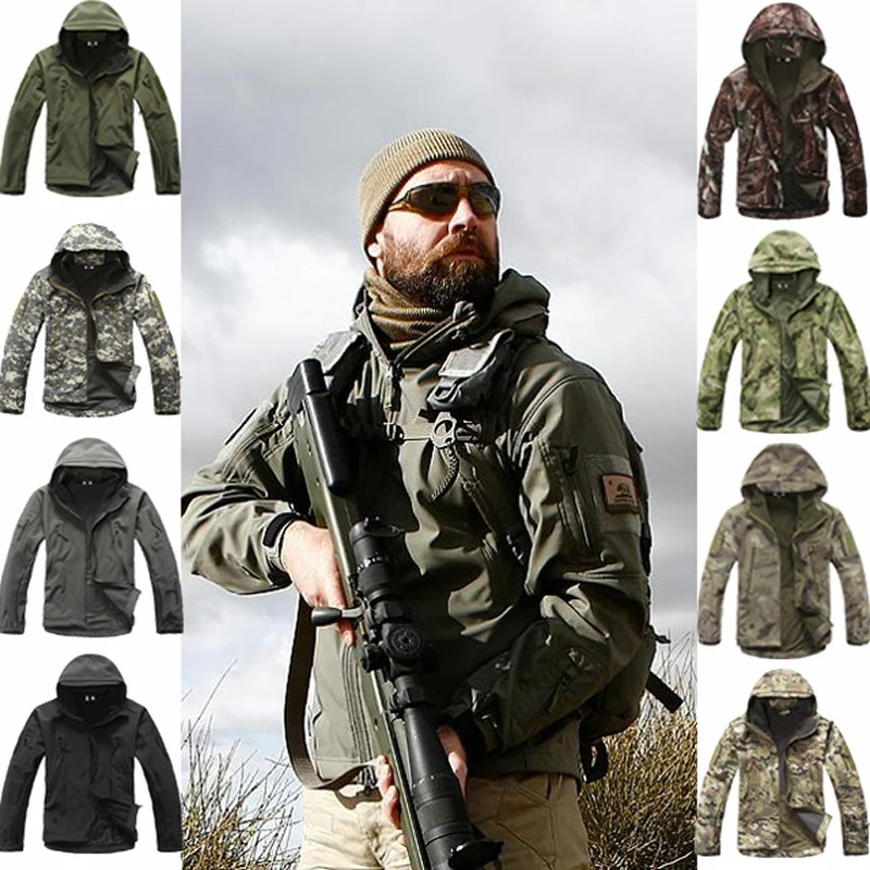 Conjuntos de chaqueta Softshell TAD para deportes al aire libre, ropa de caza para hombres, abrigos para acampar, senderismo, chaquetas con capucha - imagen 2
