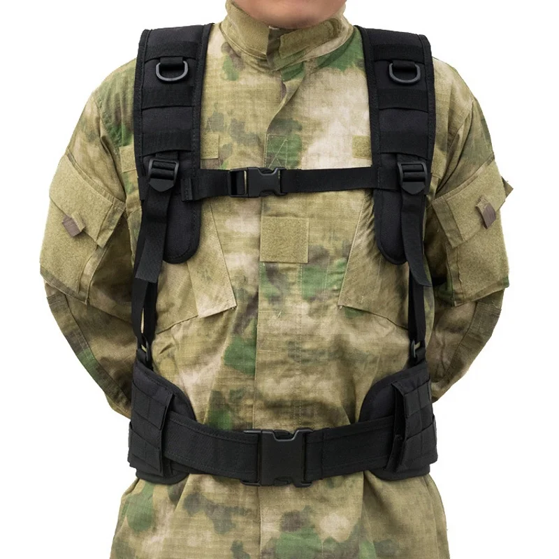Chaleco táctico militar al aire libre, traje de caza, cinturón combinado para combate al aire libre, aventura de caza, equipo multifuncional - imagen 3