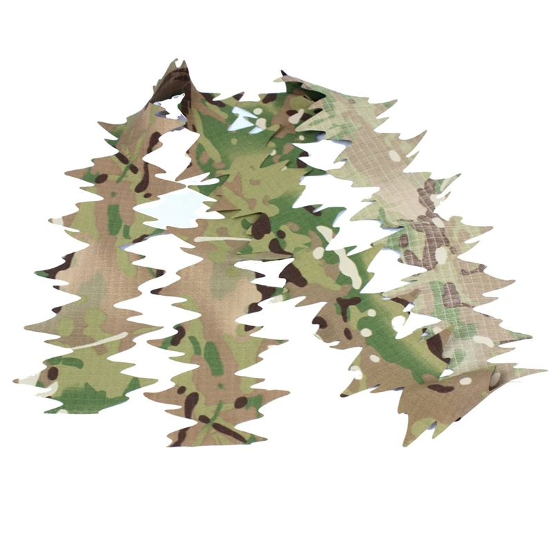 Tira de cubierta de Rifle de camuflaje, tiras Ghillie para construir tu propio traje Ghillie, Material de ocultación Ghillie, CP Multicam, 10 piezas - imagen 4