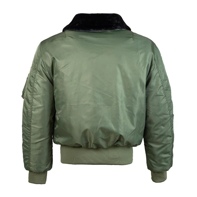 Chaqueta Bomber con cuello de piel grande para hombre, chaqueta táctica militar acolchada de algodón, gruesa y cálida, prendas de vestir masculinas, abrigo de béisbol, Invierno - imagen 5