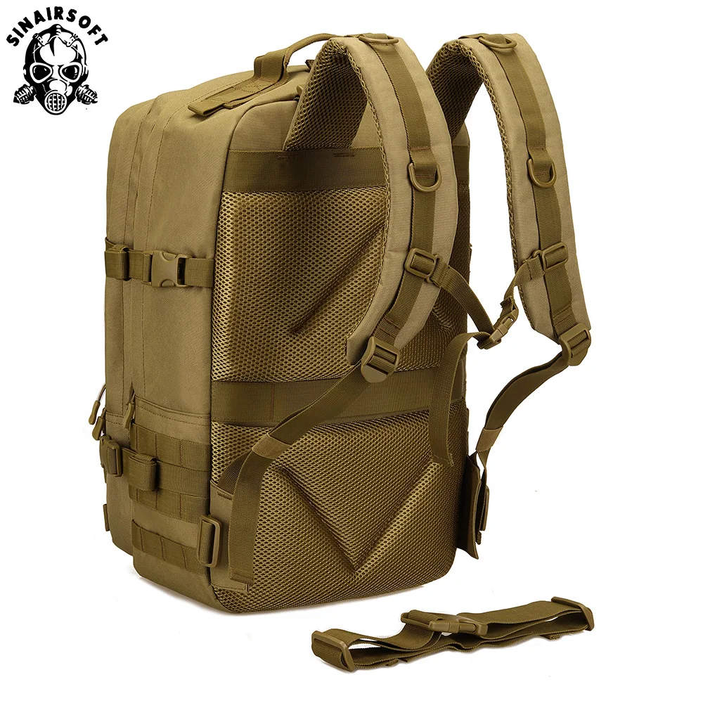 Mochila táctica Molle impermeable SINAIRSOFT 45L para acampar, senderismo, viajes, escalada, montañismo, mochila para deportes al aire libre - imagen 3
