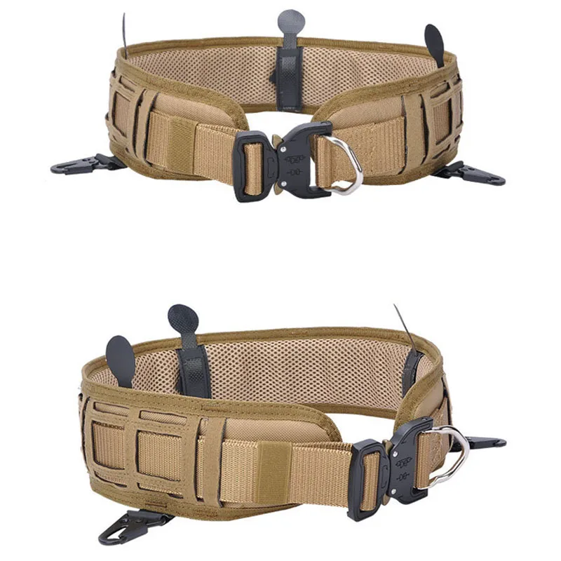 Cinturón de combate táctico para caza, cinturón ajustable del ejército militar, faja de nailon 1000D, Molle, Airsoft - imagen 4
