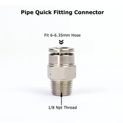 Conector rápido recto 6mm rosca 1/8NPT – neumático