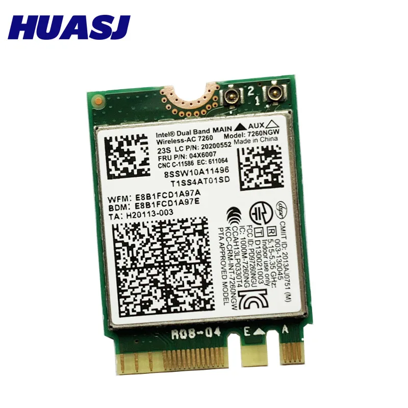 Huasj-tarjeta de red Wireless-AC7260 7260NGW AC 867M, wifi, BT 4,0, para T440, X240, B40, B50, Y40, Y70, Y50, FRU, 04X6007 - imagen 3