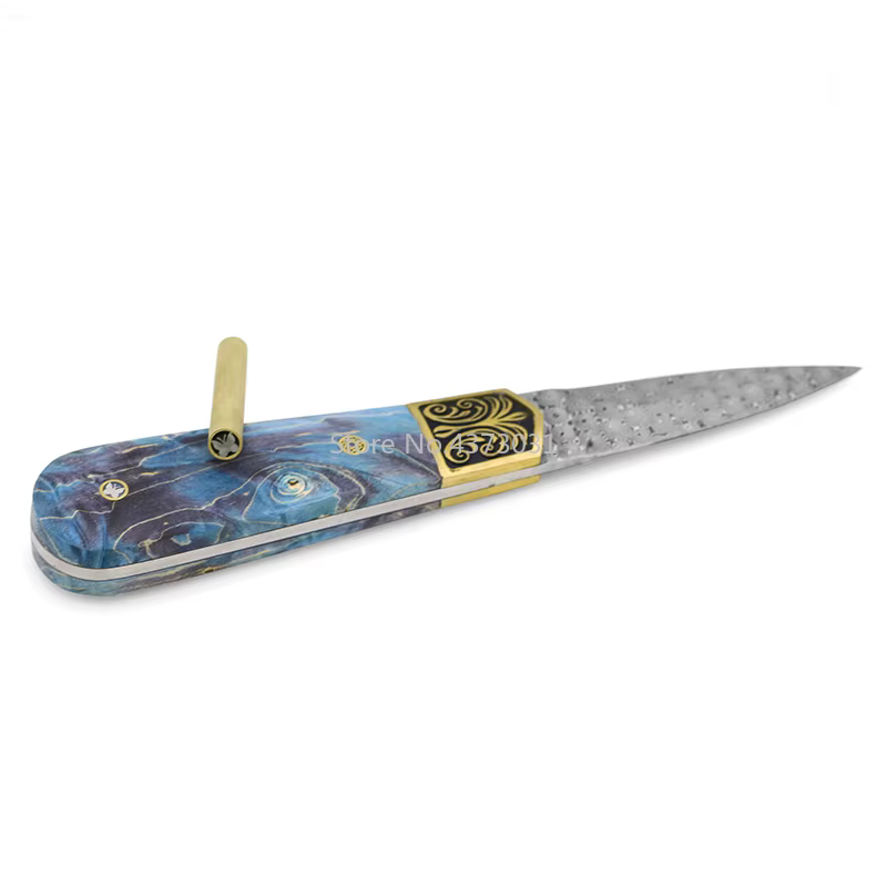 Remaches de mosaico para mango de cuchillo, diámetro de 6mm, tornillo de mosaico para bricolaje, material de mango de cuchillo, longitud de tubo de latón de 45mm, 1 ud. - imagen 5