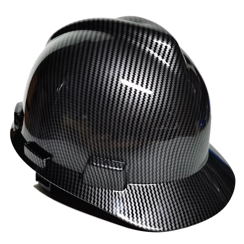 Auriculares + casco con diseño de patrón de fibra de carbono, casco de seguridad, gorra de trabajo al aire libre, cascos ligeros de alta calidad para montar en construcción - imagen 4