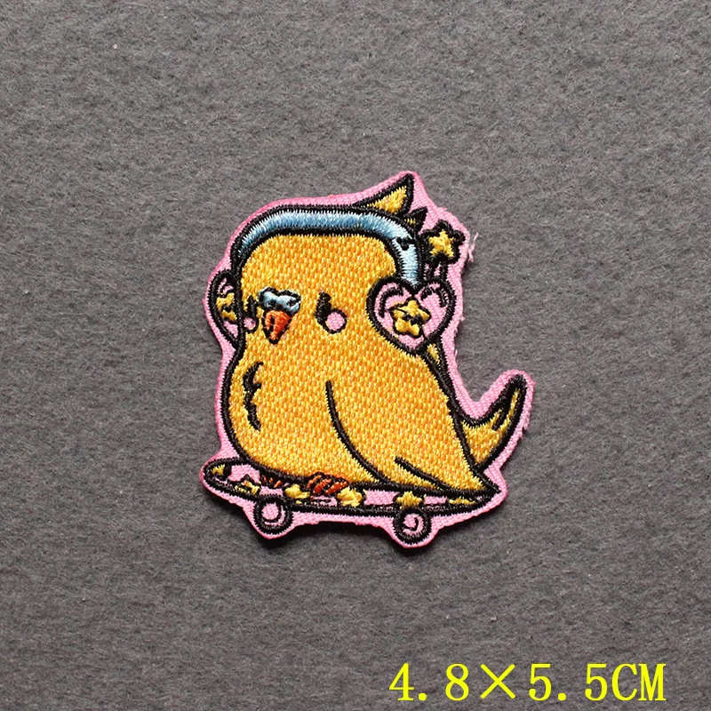 Iron On Patch Funny Frog Patches For Clothing DIY Anime Clothing Stripes Cartoon Animal Patch Embroidered Patches On Clothes - imagen 5